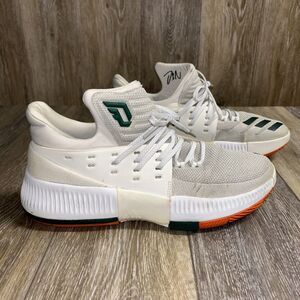 Adidas Dame Lillard 3 Rip City Mens Size 10 White Green Basketball Shoes CQ0267